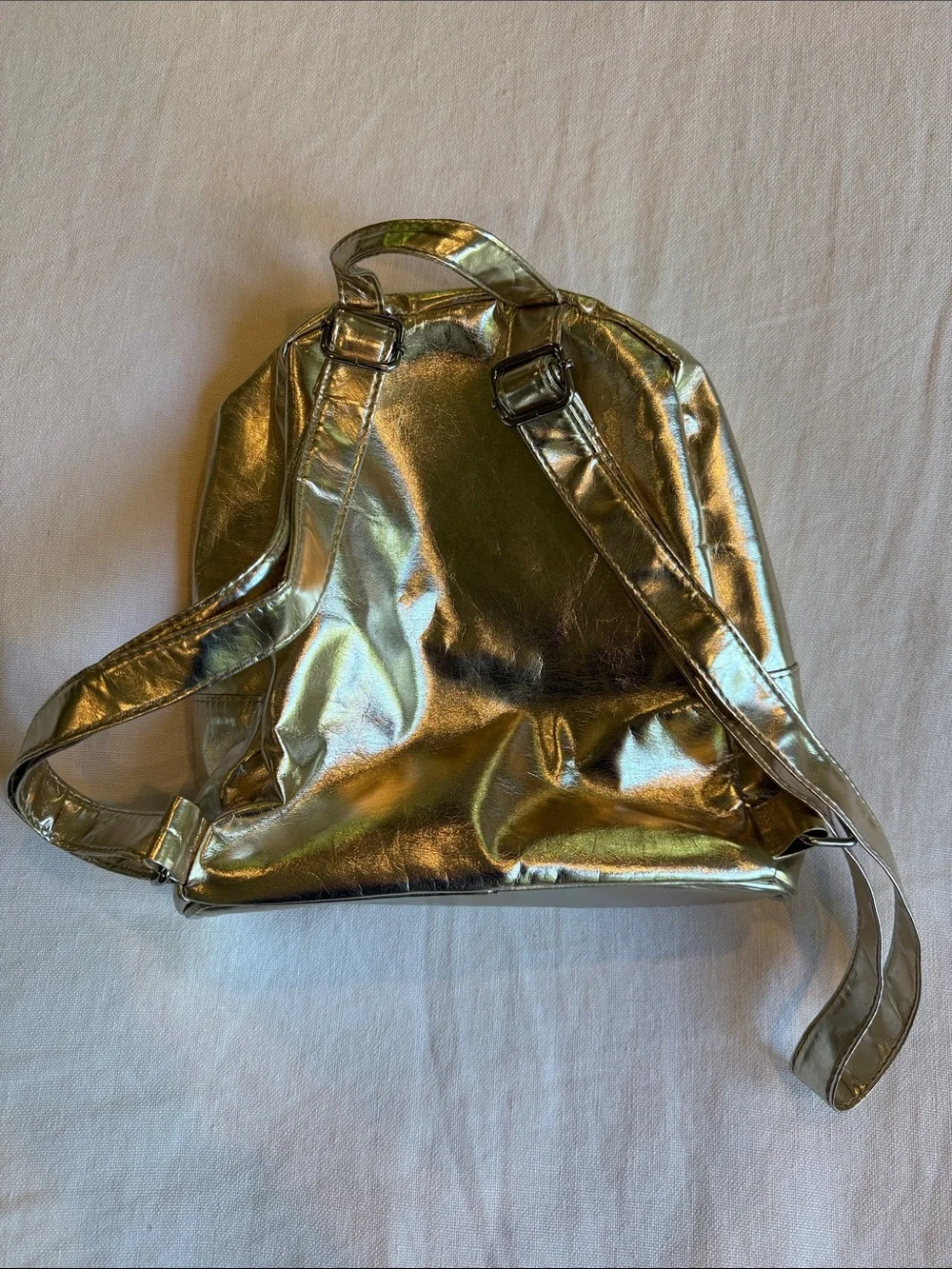 Kids Metallic Gold Eye Backpack - Playful Mini Backpack